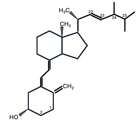 Chemical structure of Ergocalciferol